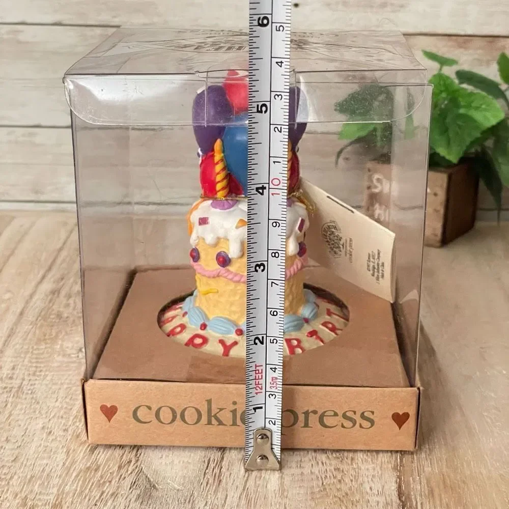 NIB Vintage 1997 Shaker Hearth/ Wilton Cookie Press Mold Stamp Happy Birthday